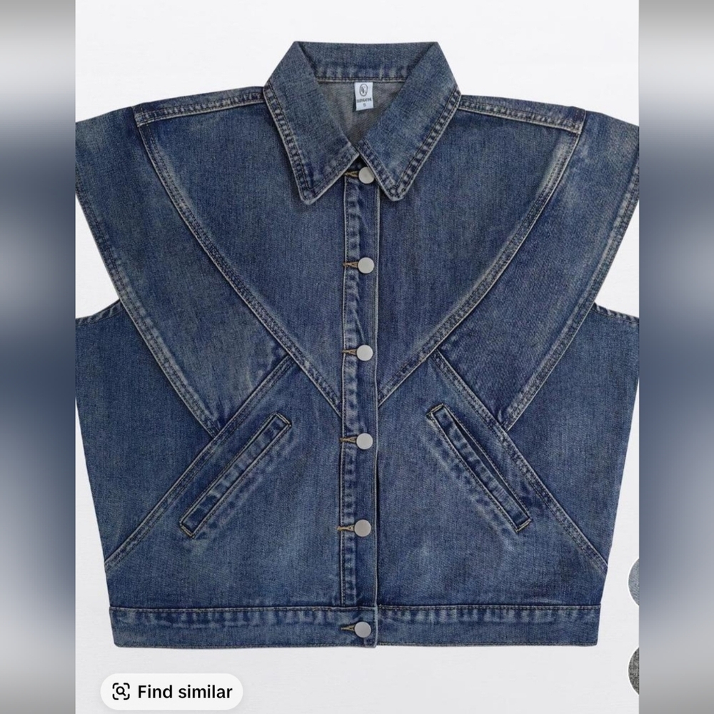 Stylish Blue Denim Vest